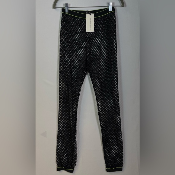Hot & Delicoius Women Black Mesh Pants Medium Grunge Whimsigoth Party Y2K Goth - Picture 2 of 6